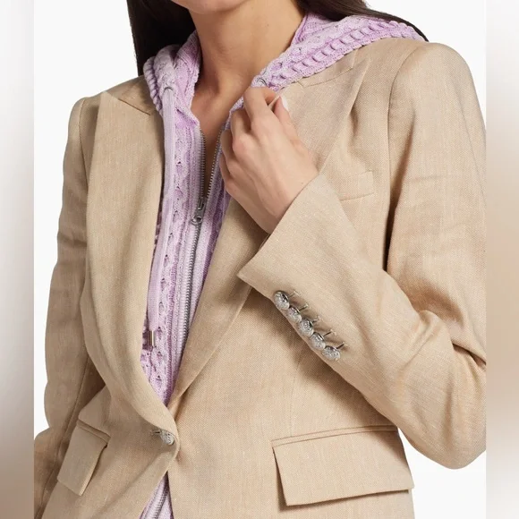 VERONICA BEARD Pantsuit Hosanna Linen Dickey Jacket Aubrie Pants 10 Blazer Suit - Picture 16 of 16